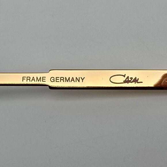 Cazal Mod 256 Col 963 Gold Silver Aviator Sunglasses Frame w/ Case Germany 57mm - Picture 8 of 15